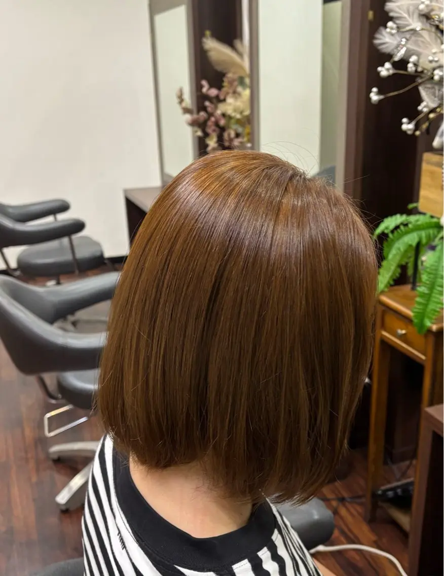カラー ベージュカラー 田中 サキのヘアスタイル