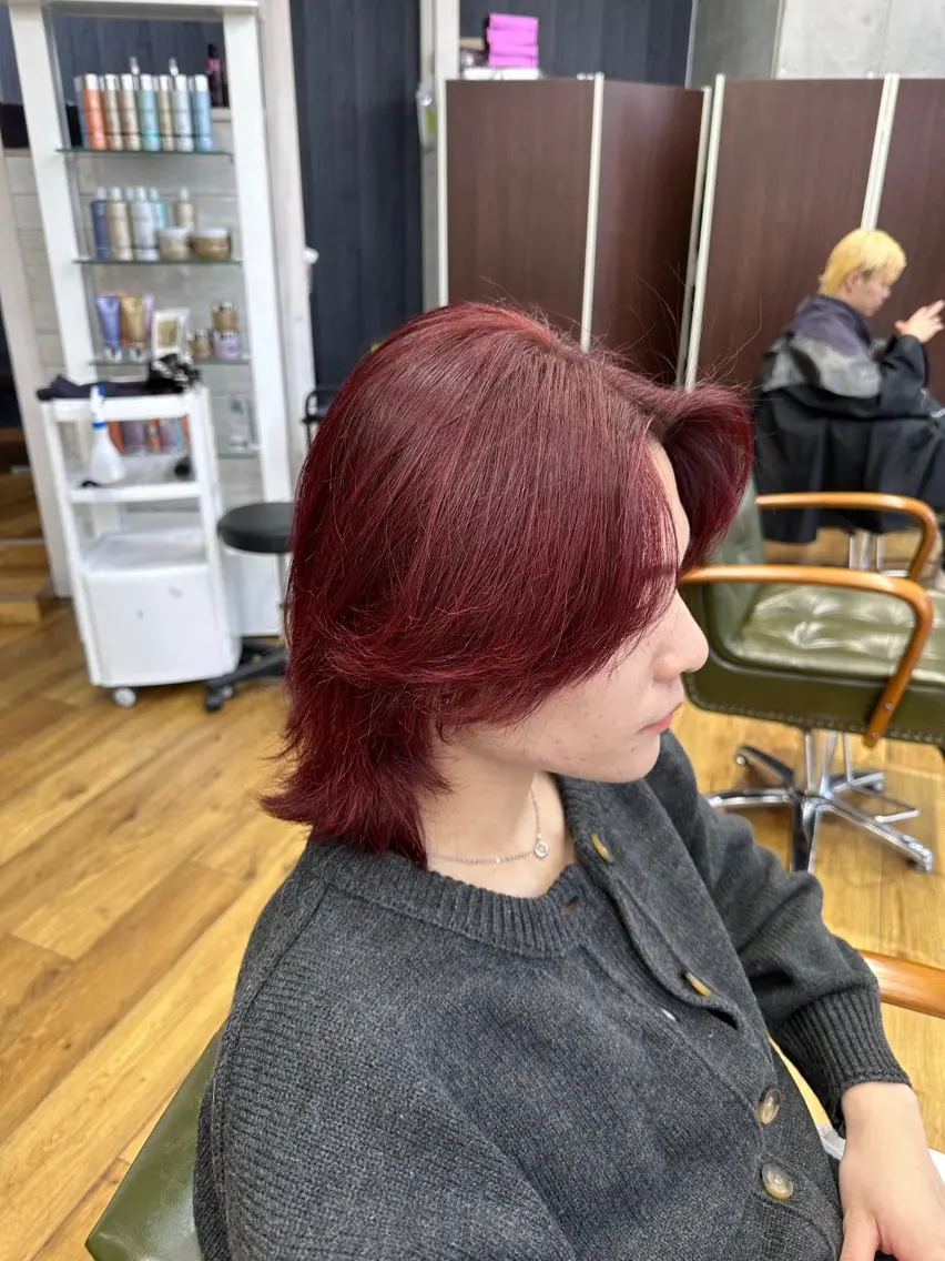 ⚡️【メンズ限定】⚡️カット+カラー+1ステップトリートメント⚡️(韓国/ミニモ学割/当日予約大歓迎/センターパート)の写真