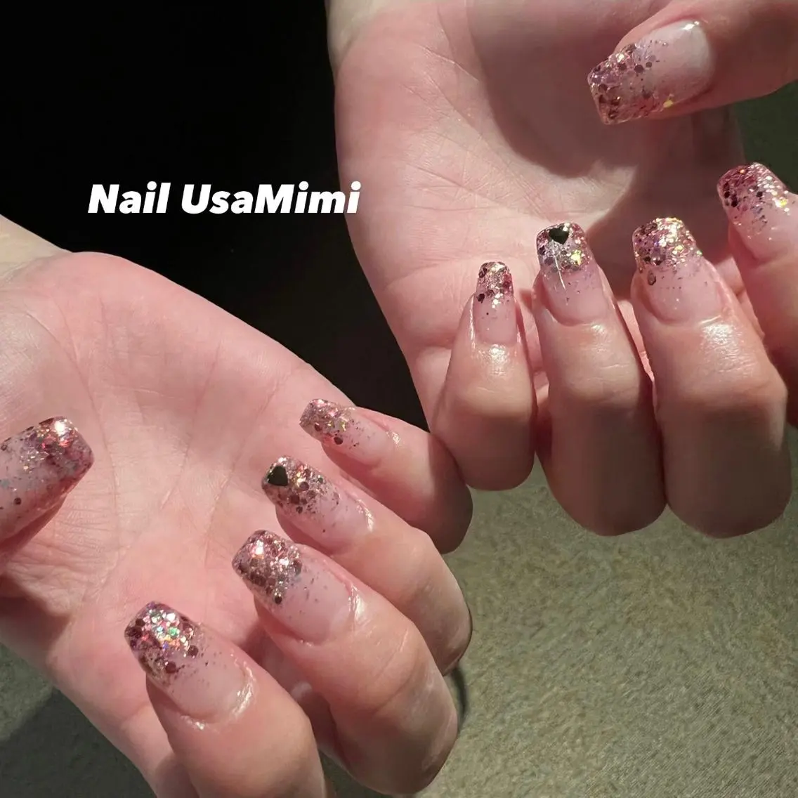 ネイル クリアネイル フットネイル ジェルネイル マグネットネイル 持ち込み 本町ネイルNail UsaMimiのネイルデザイン