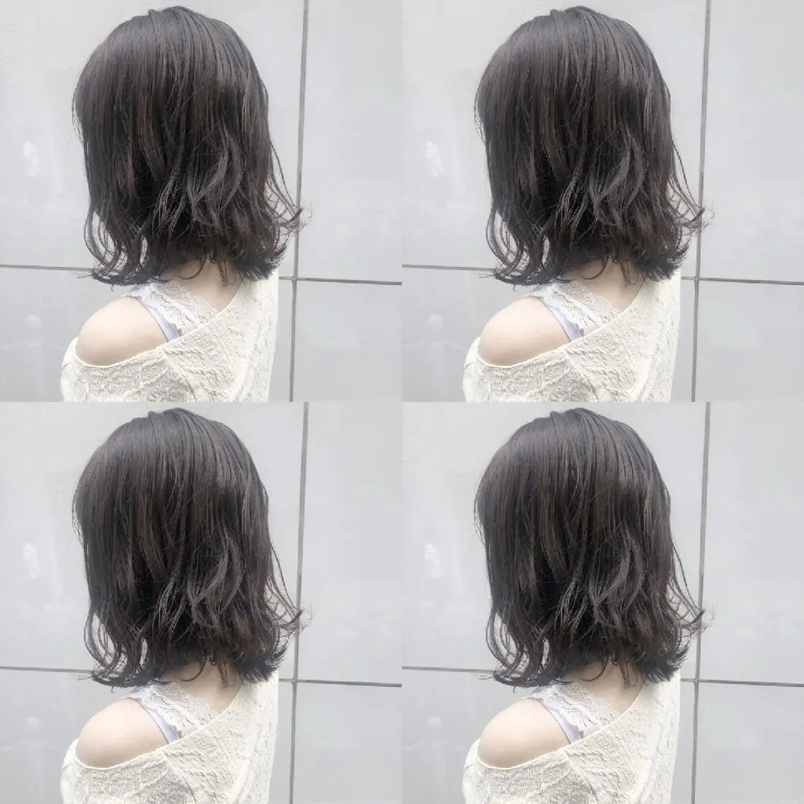 ミディアム カラー ヘアアレンジ グレージュ ヘアカラー トリートメント 竹内啓太 ボブのヘアスタイル