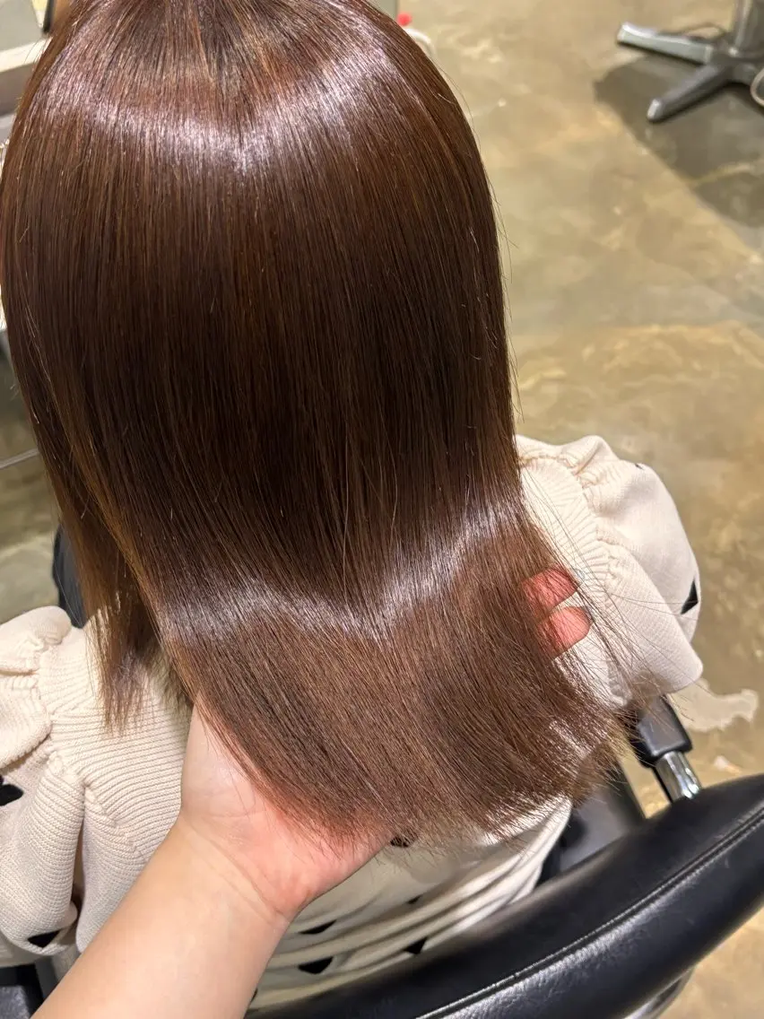 ミディアム ヘアカラー Helena あやかのヘアスタイル