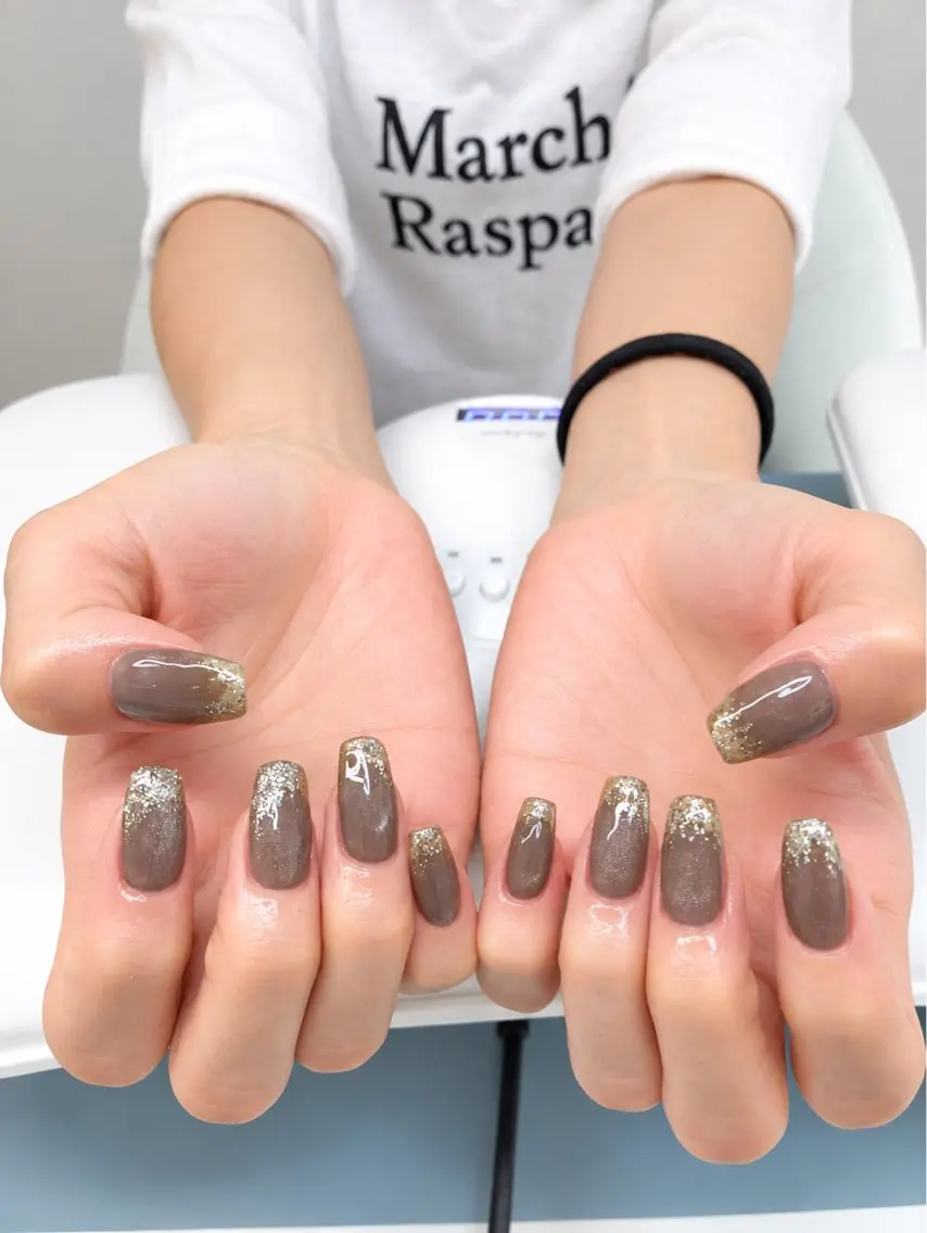 ネイル キラキラネイル ラメ(グリッター) シンプルネイル ハンドネイル Kii nailのネイルデザイン