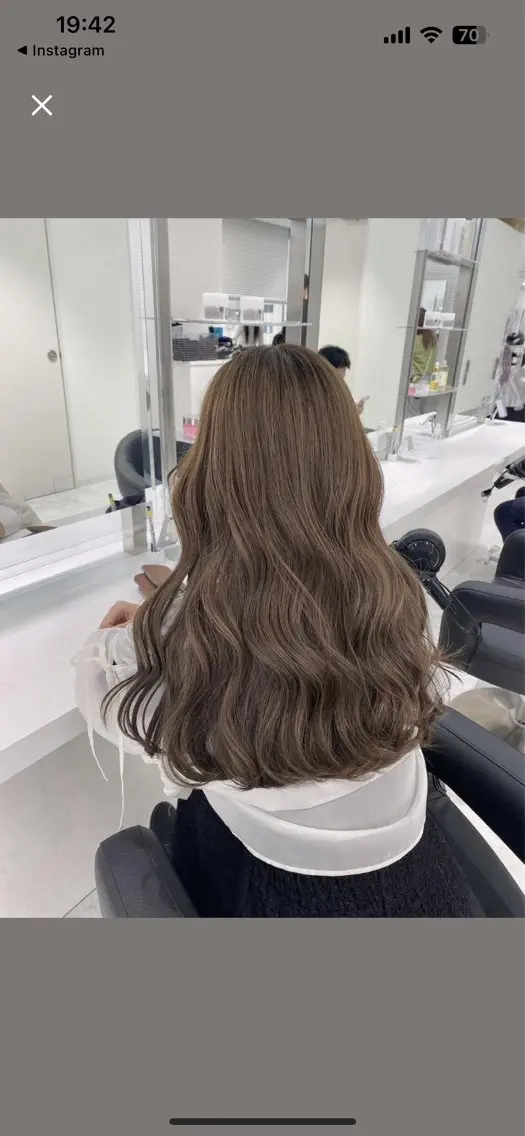 ロング カラー パーマ ヘアアレンジ メンズ キッズ ブリーチなしカラー/ ブラウン/レイヤーのヘアスタイル