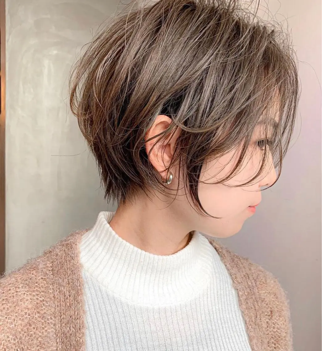 ショート ショートヘア 髪質改善 左近研人のヘアスタイル