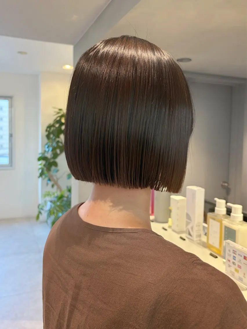 ショート ぱつっとボブ/ ボブ特化/タッセルのヘアスタイル