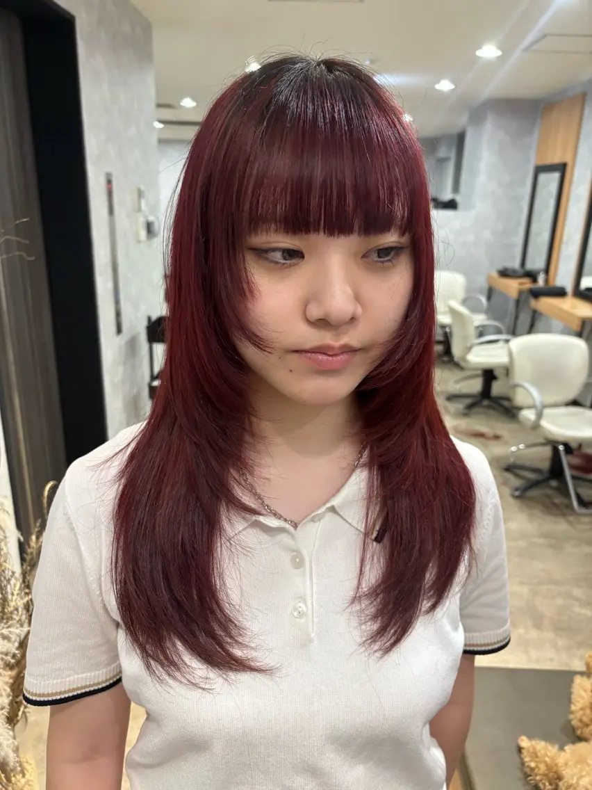セミロング カラー カット ヘアカラー トリートメント 🌐NATSUMI 🌐【寒色カラー】のヘアスタイル