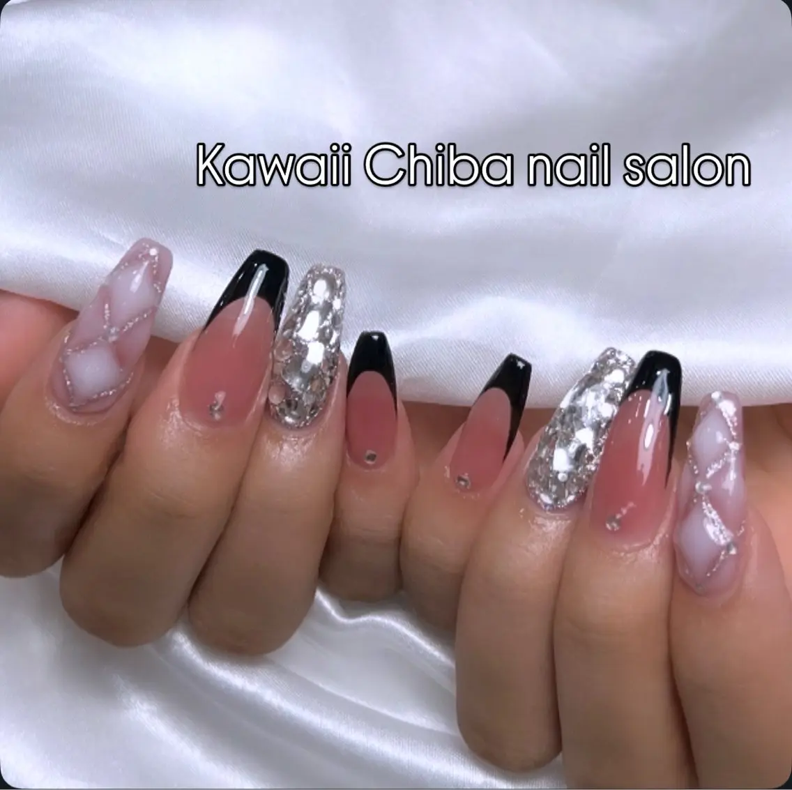 ネイル 長さ出し フレンチネイル ジェルネイル ガーリー 韓国ネイル Kawaii Chiba nailのネイルデザイン