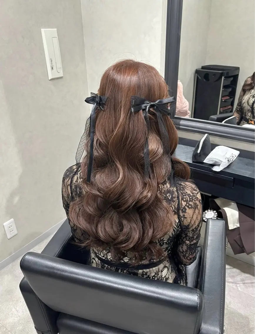 🎠指定ありヘアセット🎠　ロング下ろしスタイル🫧の写真