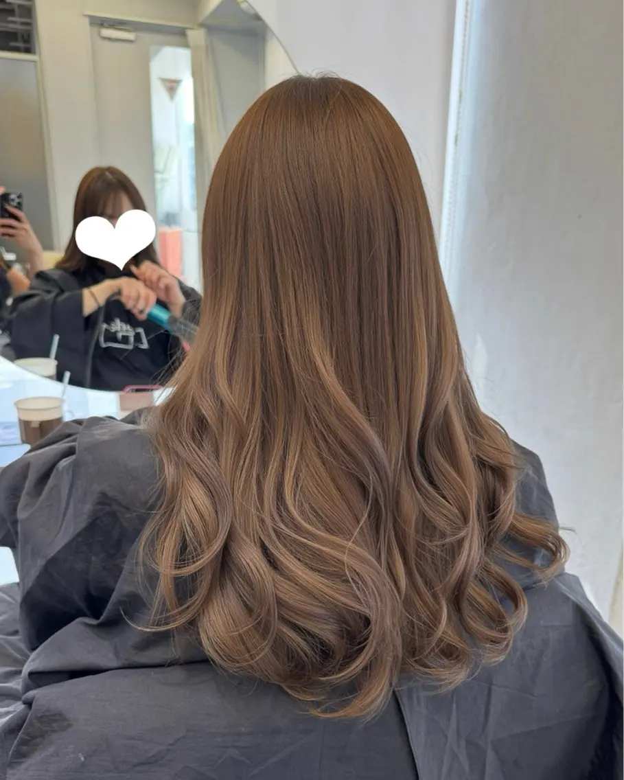 セミロング カラー ヘアアレンジ カット ヘアカラー 暖色系/透明感 治野心のヘアスタイル