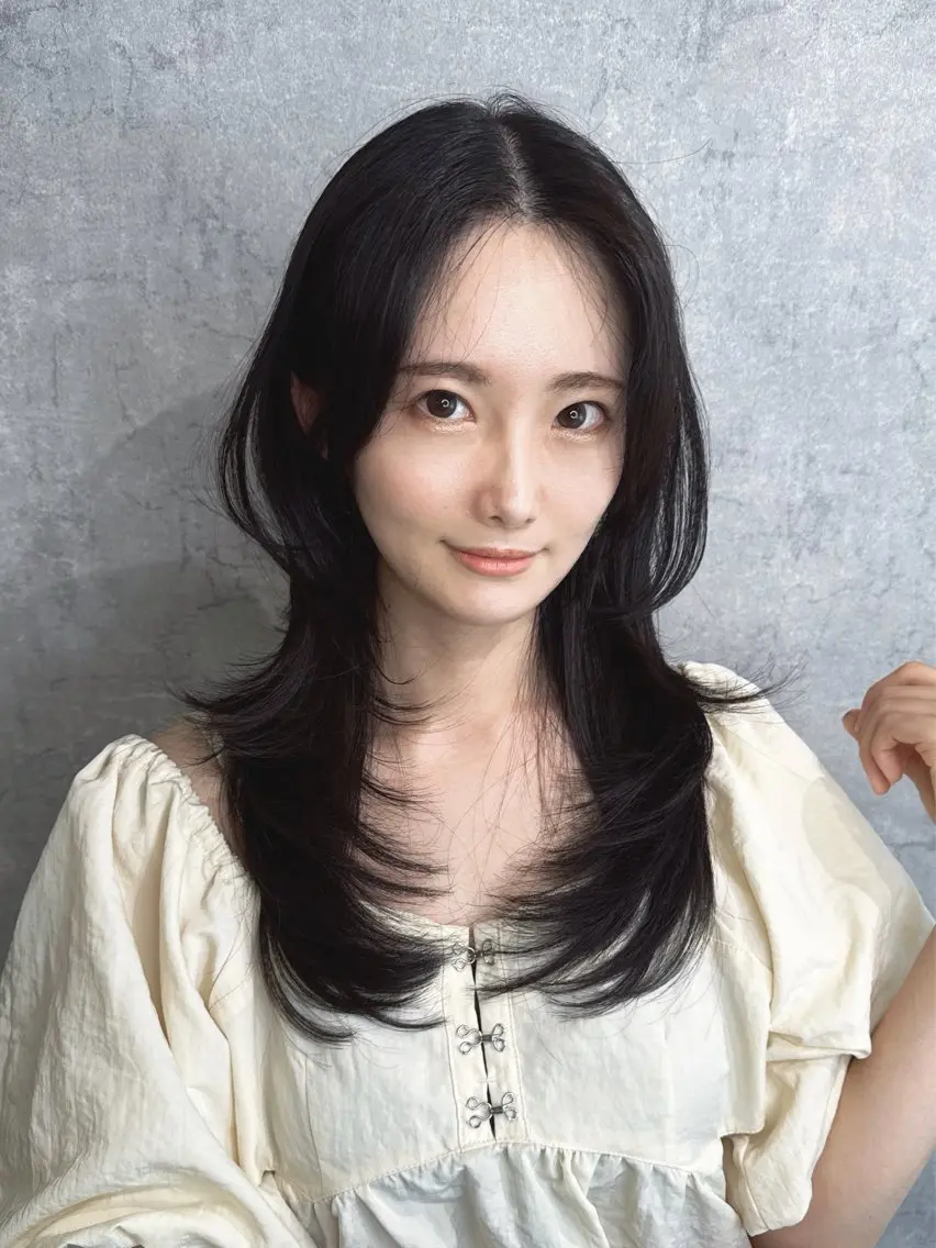 セミロング トレンド韓国レイヤー 🇰🇷のんのヘアスタイル
