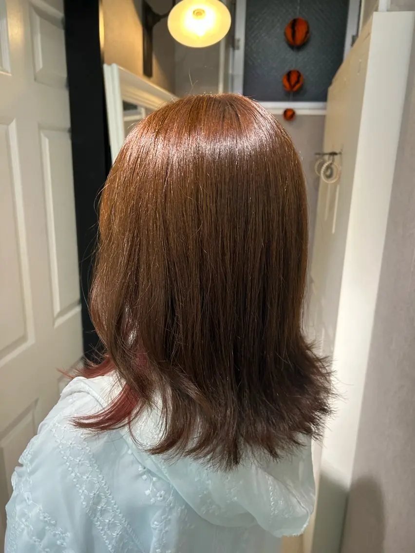 ミディアム カラー ヘアカラー 艶カラー/暖色カラー Mizukiのヘアスタイル
