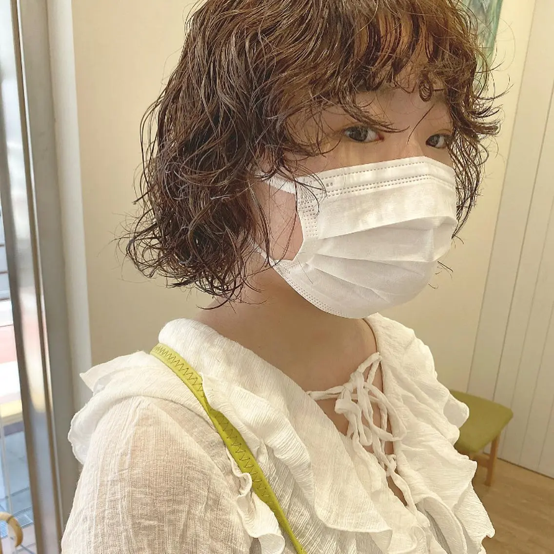【リキッドパーマ＋カット】ゆるふわ​〜​しっかりくるくるまでご相談ください♪薬剤の臭い軽減ショートスパ付きの写真