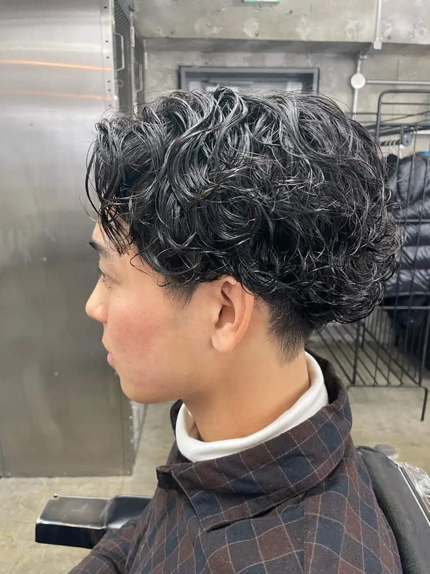 ショート カラー パーマ ヘアアレンジ メンズ カット パーマ トリートメント 亀井隆汰/メンズ専門 パーマ特化美容師のヘアスタイル
