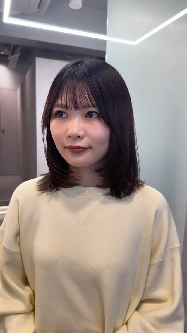 ミディアム カラー ✨透明感カラー /美髪矯正ヒグチ✨のヘアスタイル