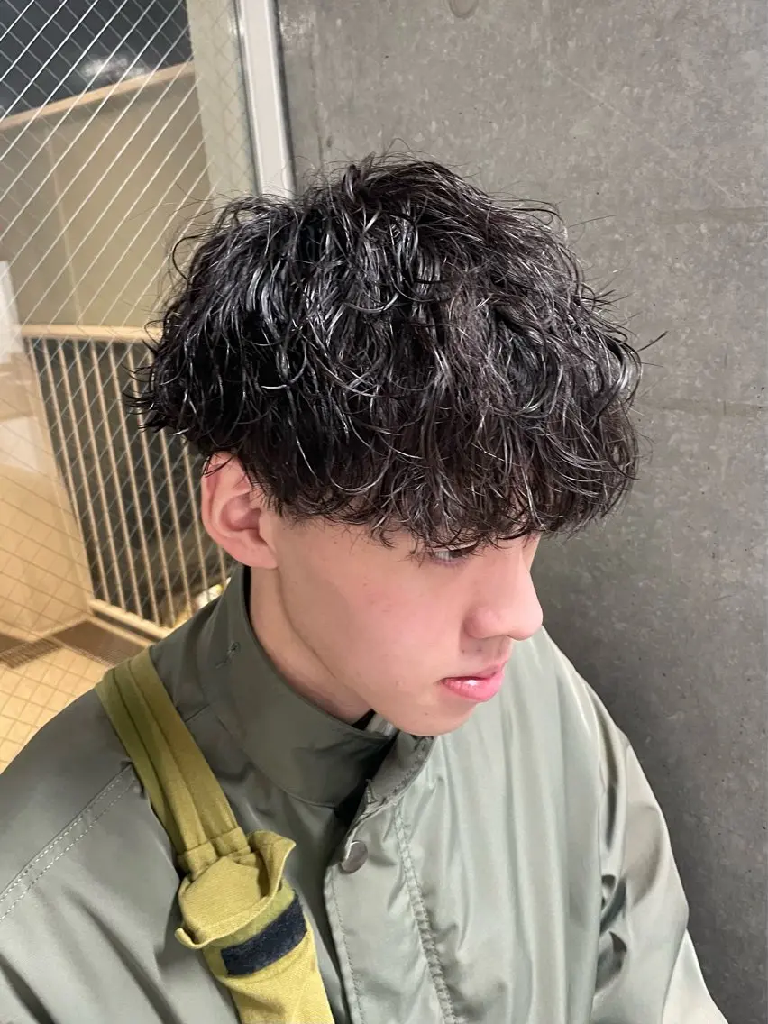 パーマ メンズ カット パーマ トリートメント ヘアセット メンズモテパーマ💙 fuwaのヘアスタイル