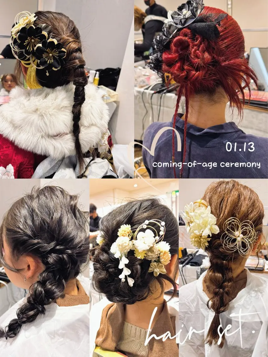 お出かけ前デート🚗 ³₃ヘアアレンジorヘアセットの写真