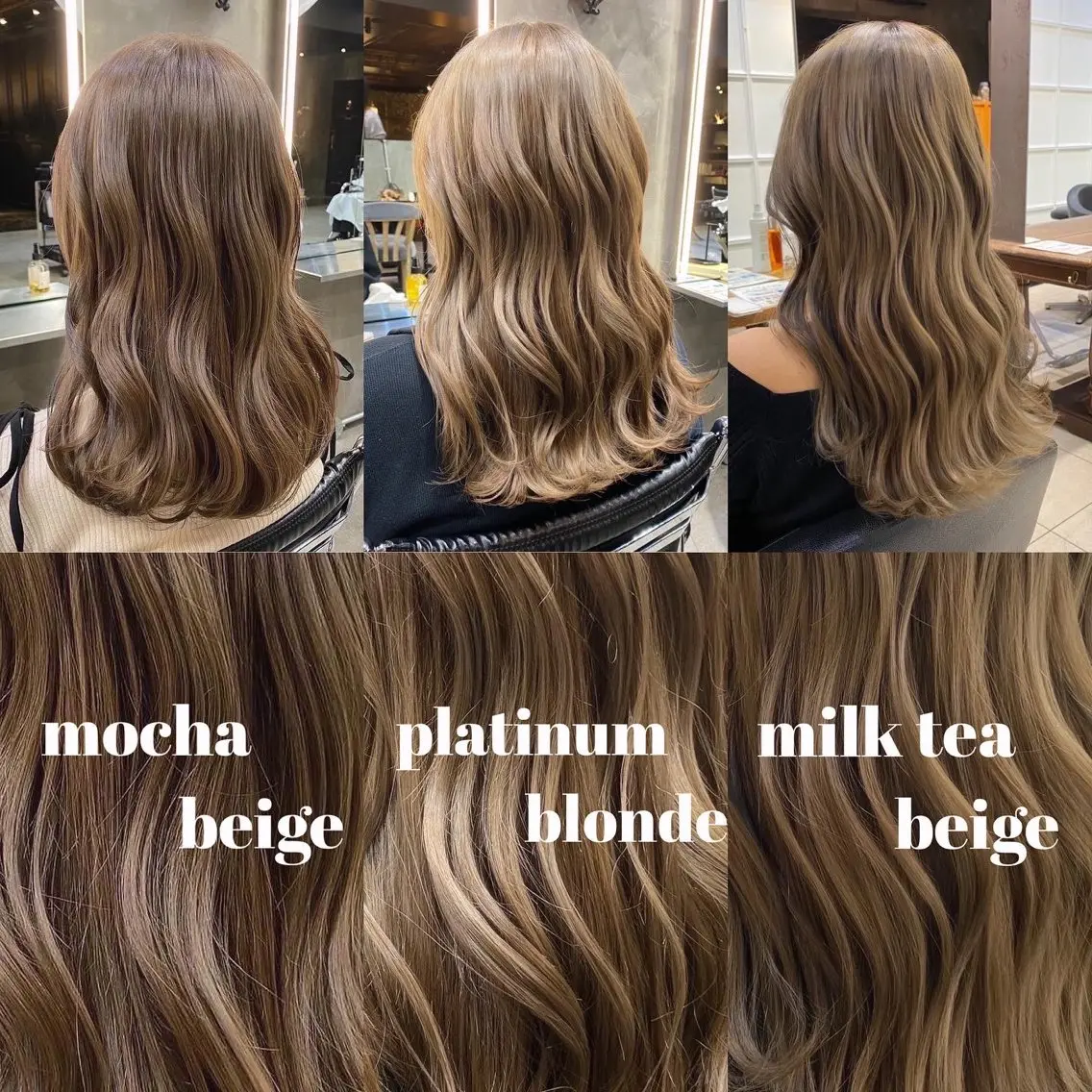 セミロング カラー ベージュカラー ブリーチ ダブルカラー ミルクティーベージュ ブリーチなしカラー カット ヘアカラー 透明感カラー🌿 グレージュ🐺陽介のヘアスタイル