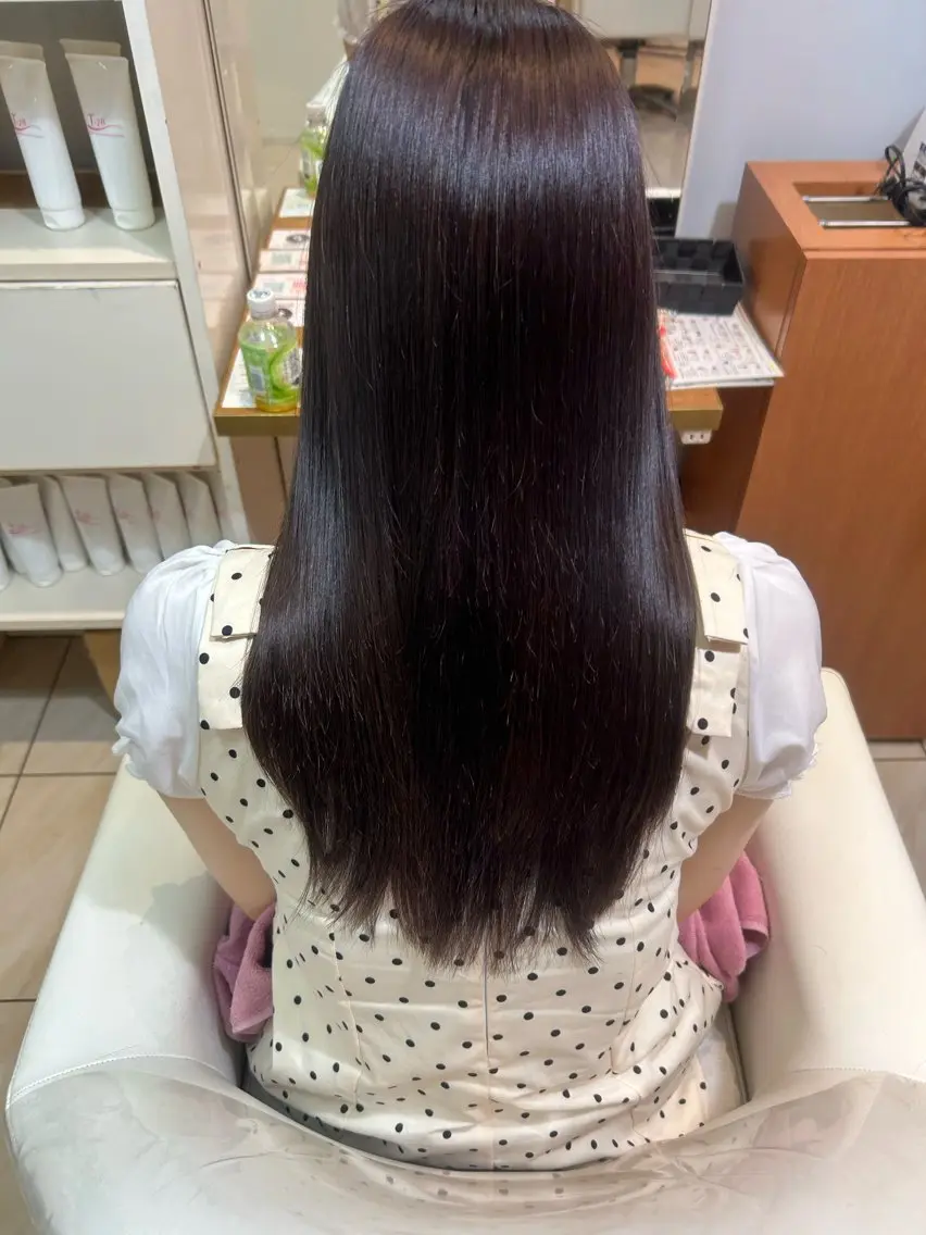 ロング カラー ブラウンカラー ココアブラウン ヘアカラー .⋆𝜗𝜚 チサト𝜗𝜚꙳.*のヘアスタイル