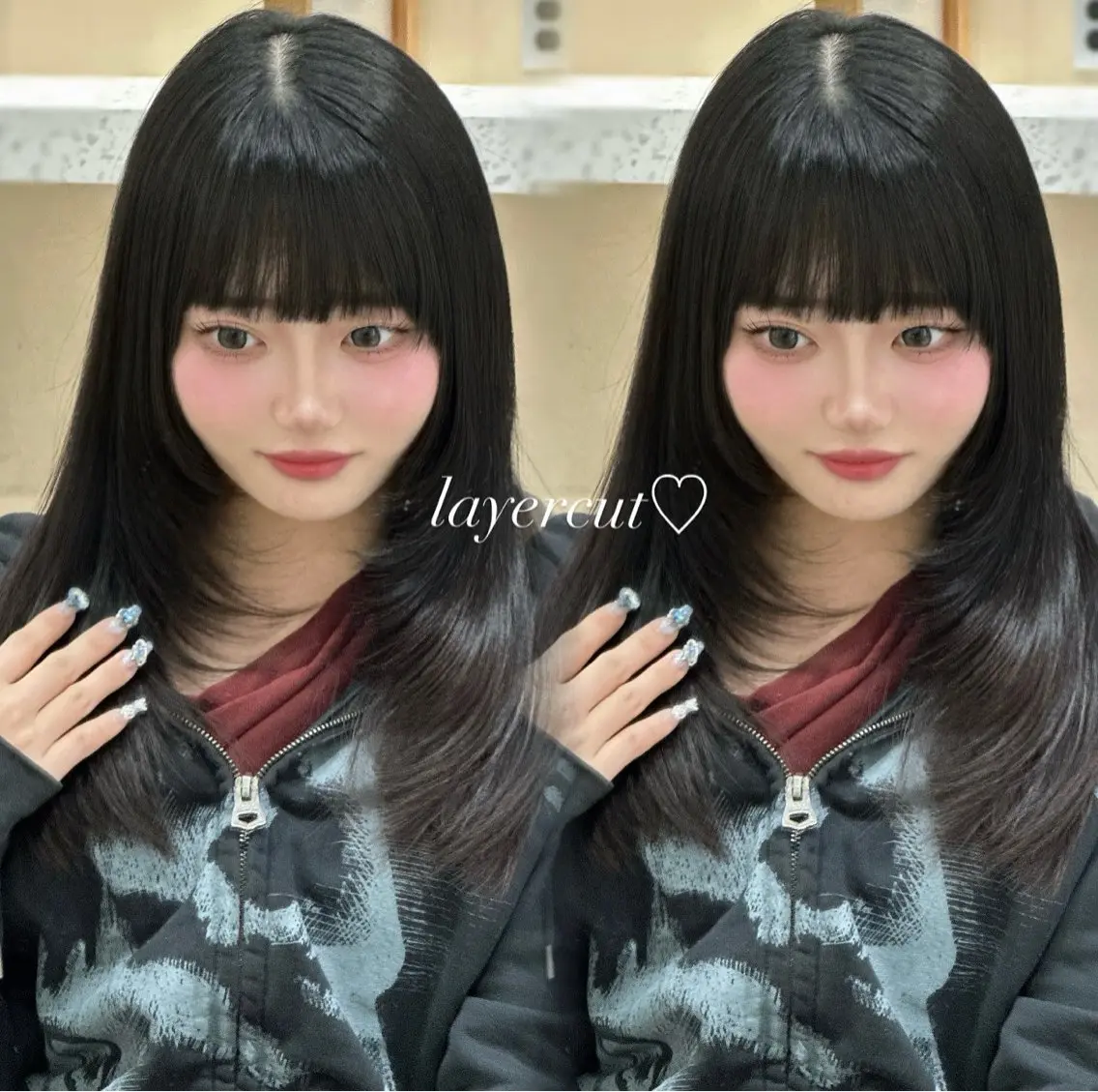 韓国風🇰🇷似合わせ小顔カット‪💇🏼‍♀️✨️の写真