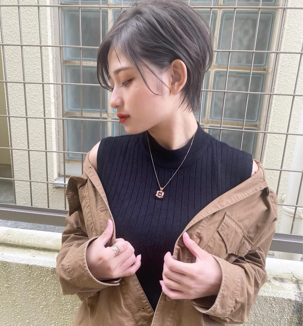 ショート カラー イルミナカラー カット ヘアカラー grand juteのヘアスタイル