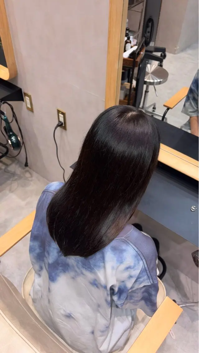 セミロング ヘアカラー トリートメント 💙まの/ 透明感カラー💙のヘアスタイル