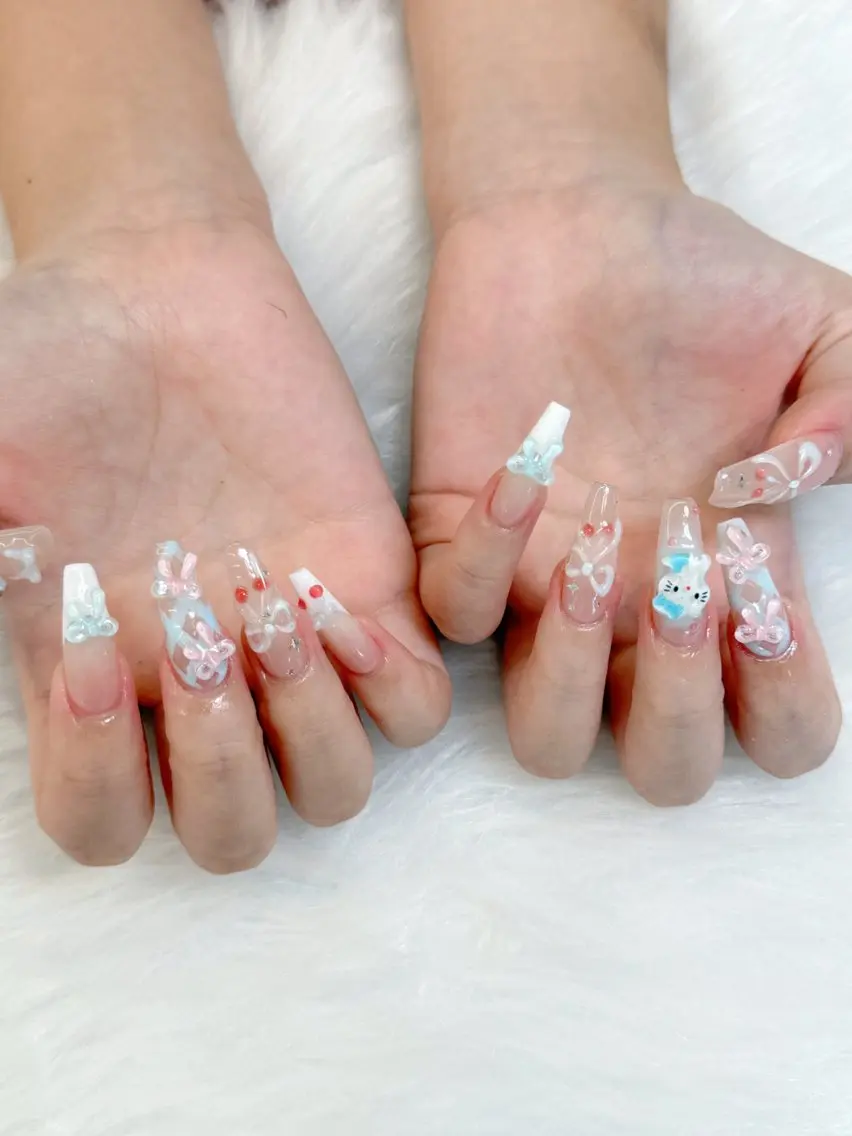 ネイル チークネイル 長さ出し フットネイル 韓国ネイル マグネットネイル Luxe Nailのネイルデザイン