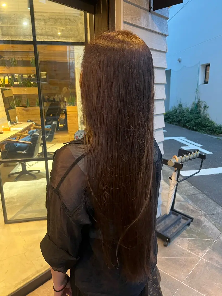 カラー ブラウンカラー オレンジ ヘアカラー Miyuu 『藤沢』のヘアスタイル