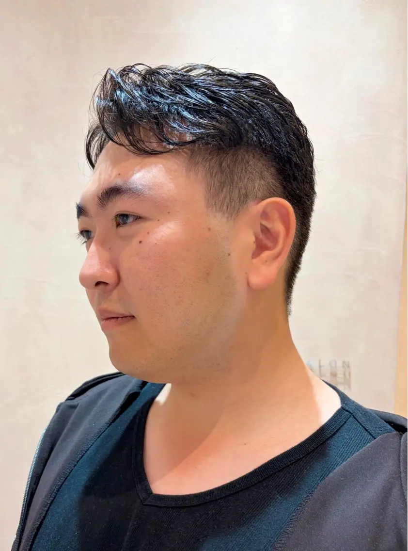 メンズ アップバング 堂薗 悠杜のヘアスタイル
