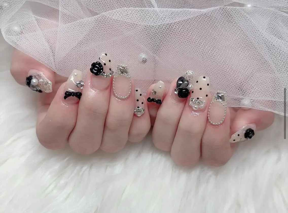 ネイル アートネイル 韓国ネイル 持ち込み ワンホンネイル ハンドネイル Lenie Nail Salonのネイルデザイン