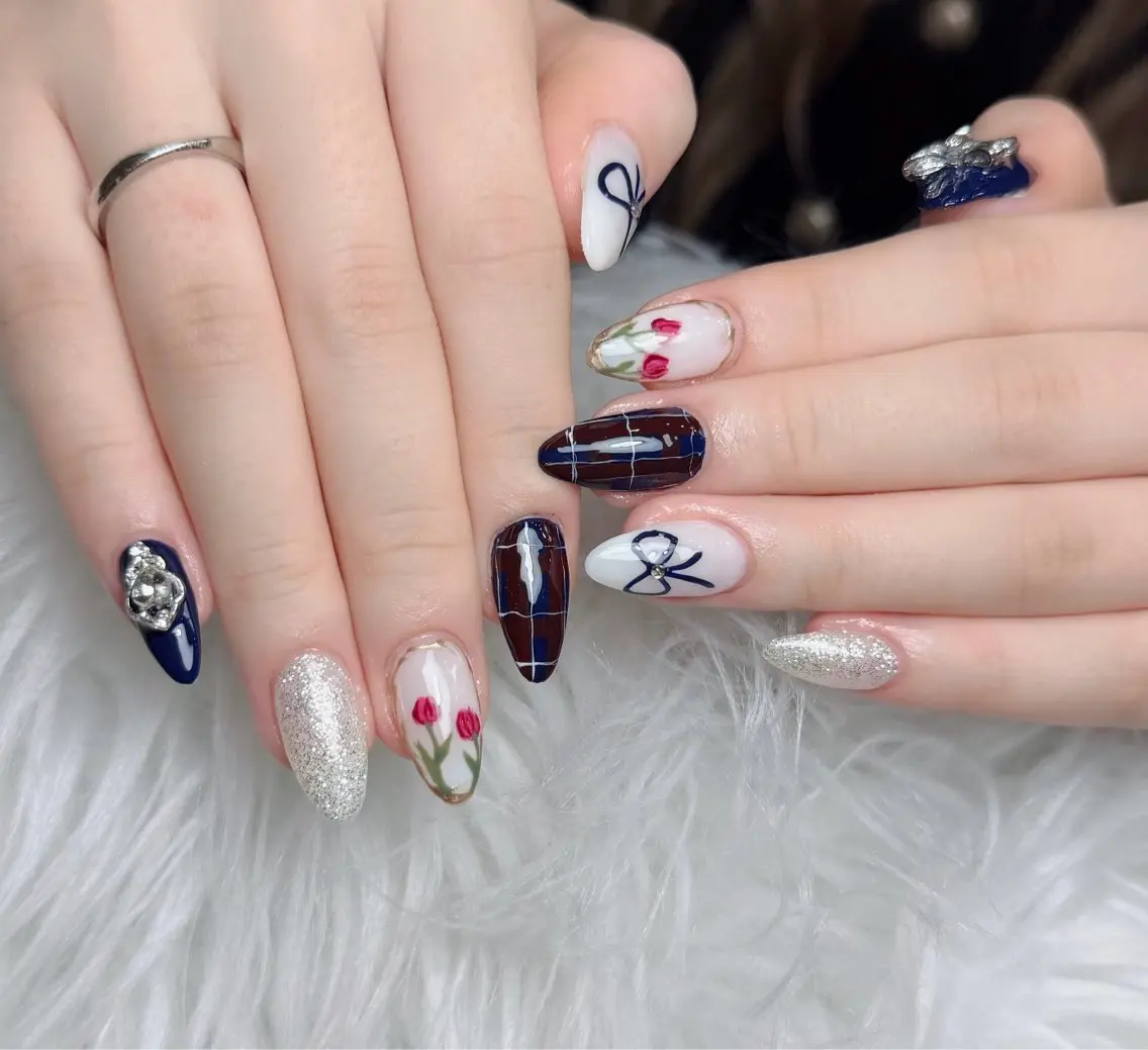 ネイル アートネイル 持ち込み ワンホンネイル ハンドネイル Lenie Nail Salonのネイルデザイン