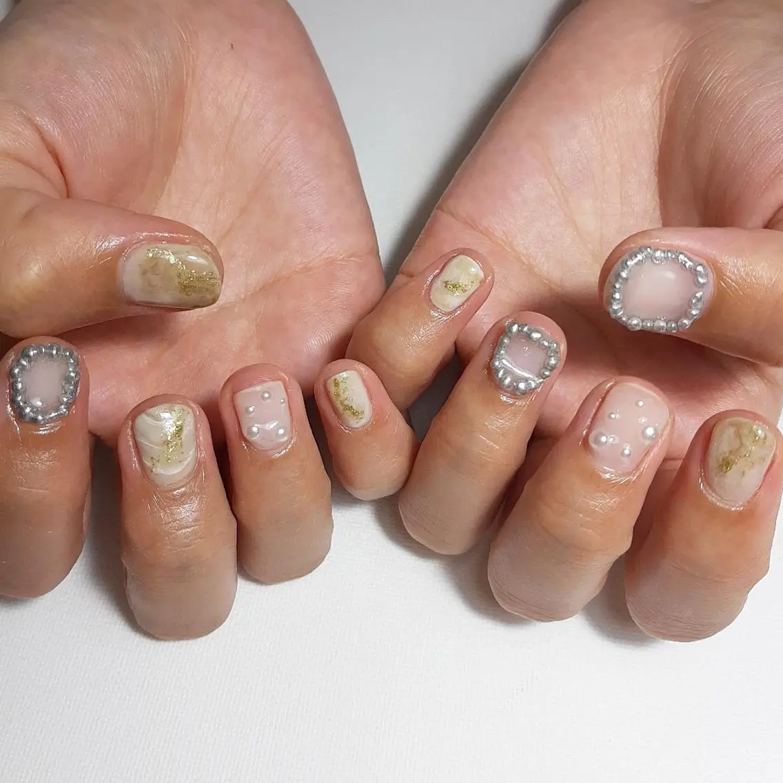ネイル ジェルネイル 持ち込み ニュアンスネイル ショートネイル owlnail /持込みデザイン専門のネイルデザイン