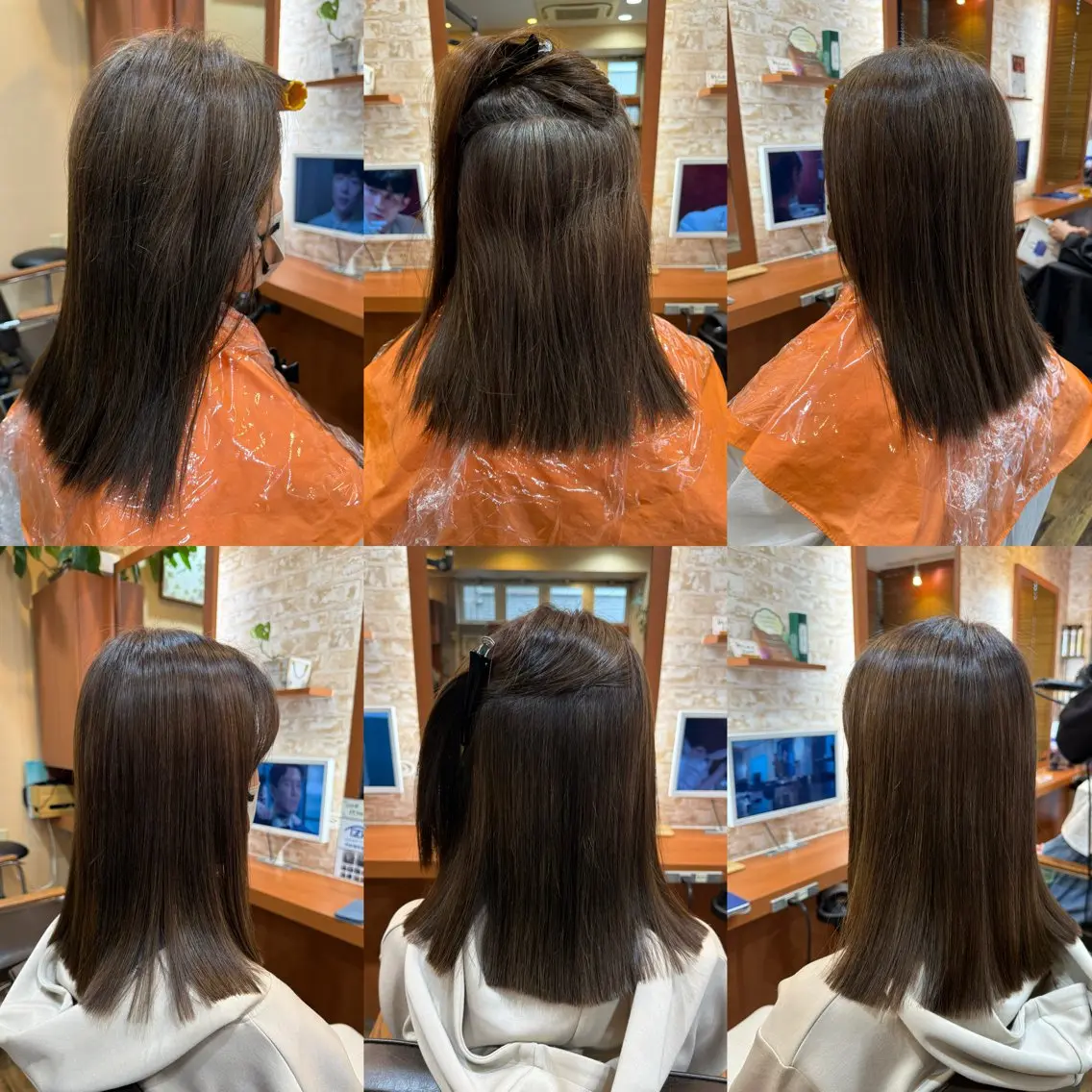 セミロング 縮毛矯正 山口 博司のヘアスタイル