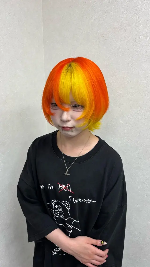 ショート カラー ヘアカラー トリートメント ブリーチカラー🎀 Himariのヘアスタイル