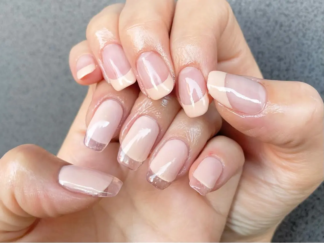 ネイル クリアネイル フレンチネイル riri-nail Rie Endoのネイルデザイン