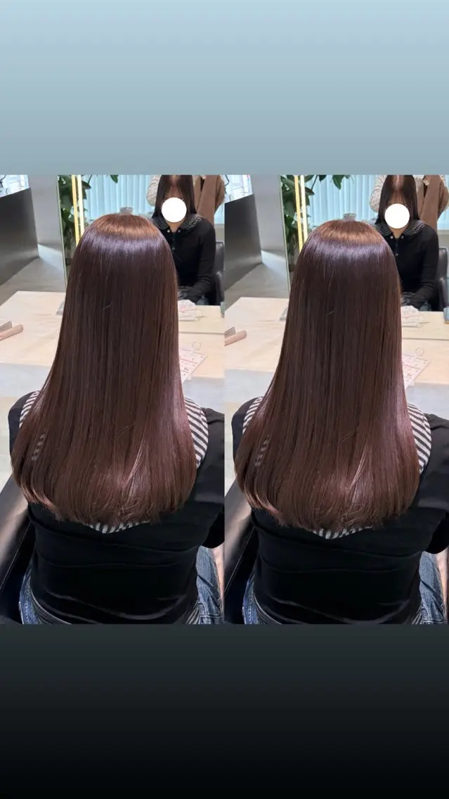 カラー ブラウンカラー ヘアカラー トリートメント 暖色カラー/ ストレート/くるみのヘアスタイル