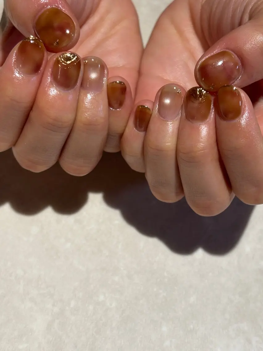 ネイル ニュアンスネイル ハンドネイル モデル募集🍑渋谷 Nanamiのネイルデザイン