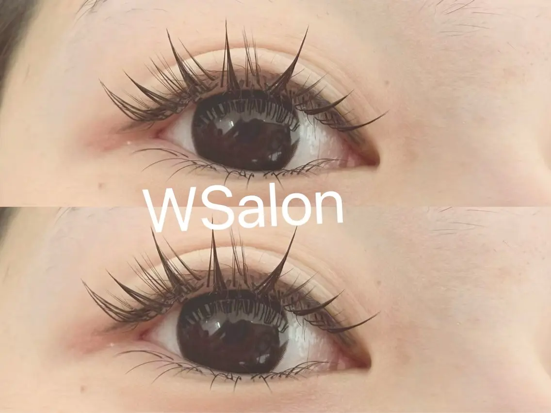 マツエク・マツパ 付け放題 バインドロック カラーマツエク フラットラッシュ 韓国風マツエク W Salon アイラッシュのマツエク・マツパデザイン