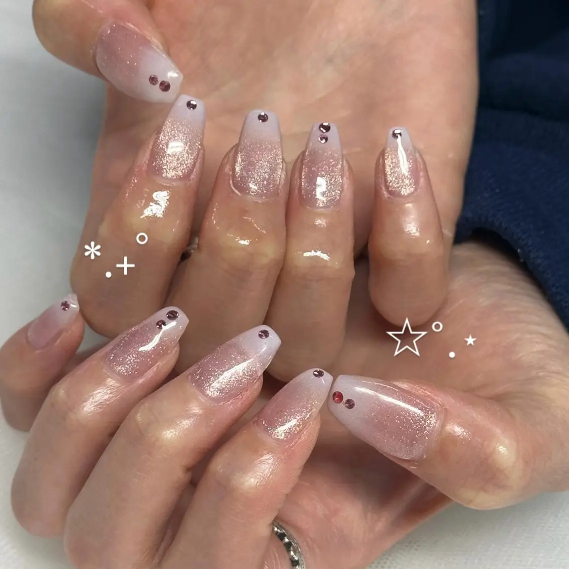 ネイル マグネットネイル ストーンネイル ハンドネイル WOLTOKYO渋谷 yunaのネイルデザイン