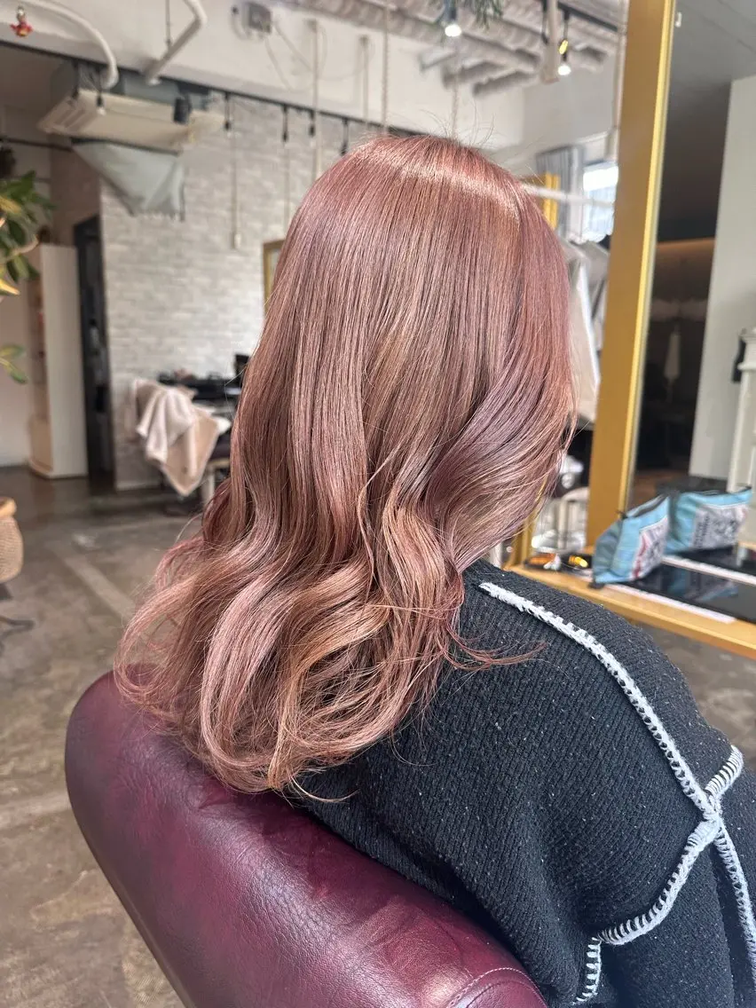 ロング カラー ベージュカラー カット ヘアカラー トリートメント Saki💛心斎橋 髪質改善/艶カラーのヘアスタイル