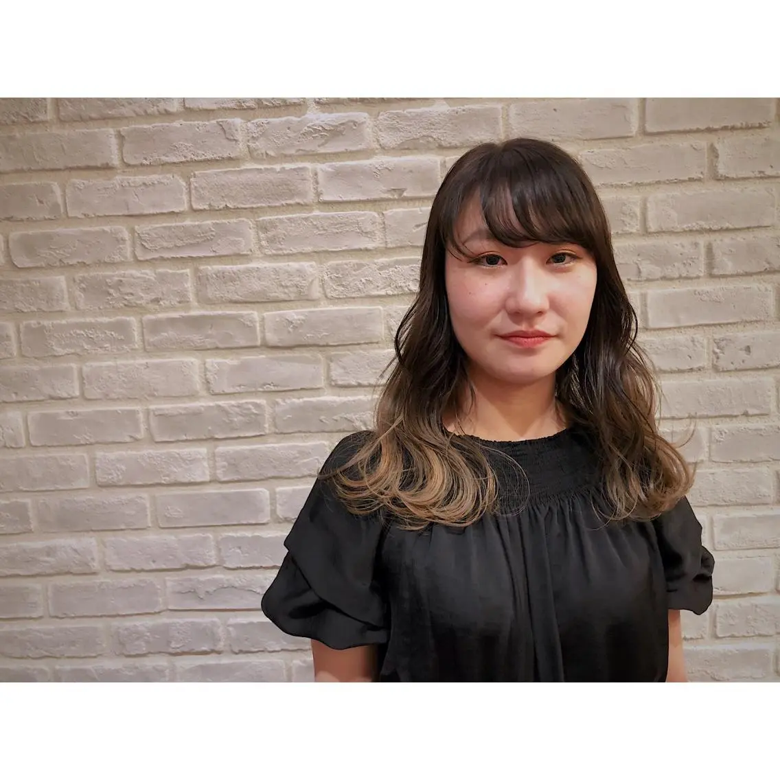 ロング カラー パーマ ヘアアレンジ 藤井 菜緒のヘアスタイル