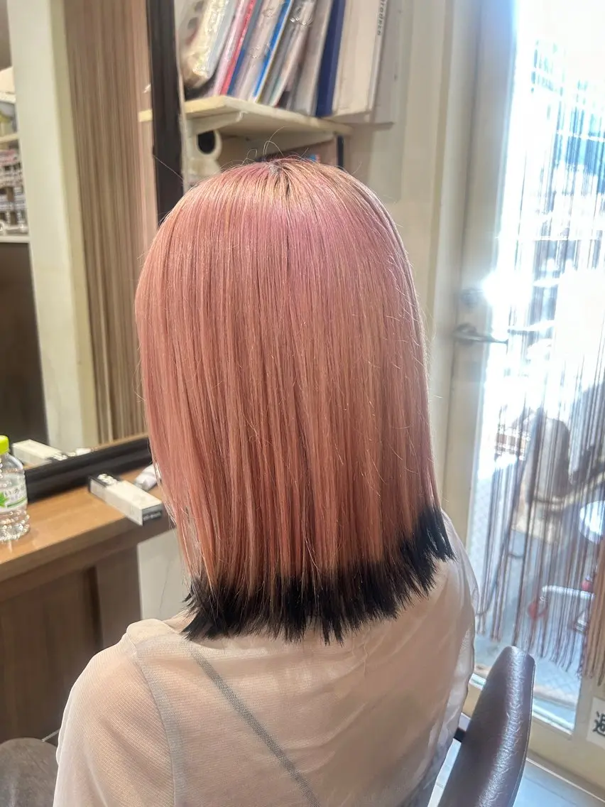 ミディアム ヘアカラー enn 髪質改善🩷 曽根依咲のヘアスタイル