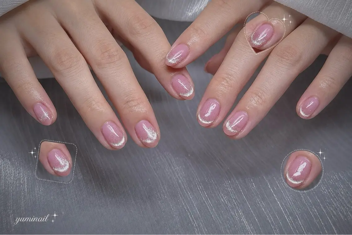 ネイル フレンチネイル マグネットネイル ハンドネイル Yumi nailのネイルデザイン