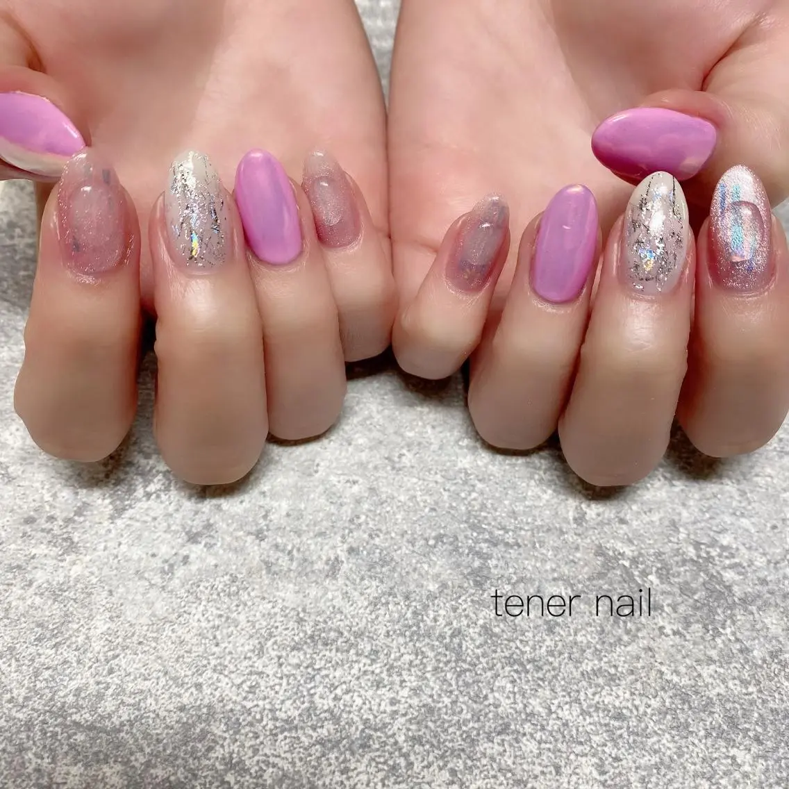 ネイル ニュアンスネイル ピンク テネルネイル tener nailのネイルデザイン