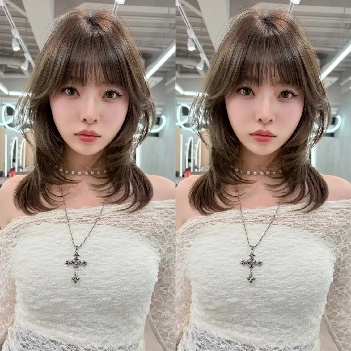 ミディアム ヘアアレンジ カット 縮毛矯正 トリートメント 巻ける縮毛矯正/ 透明感/吉田光佑のヘアスタイル