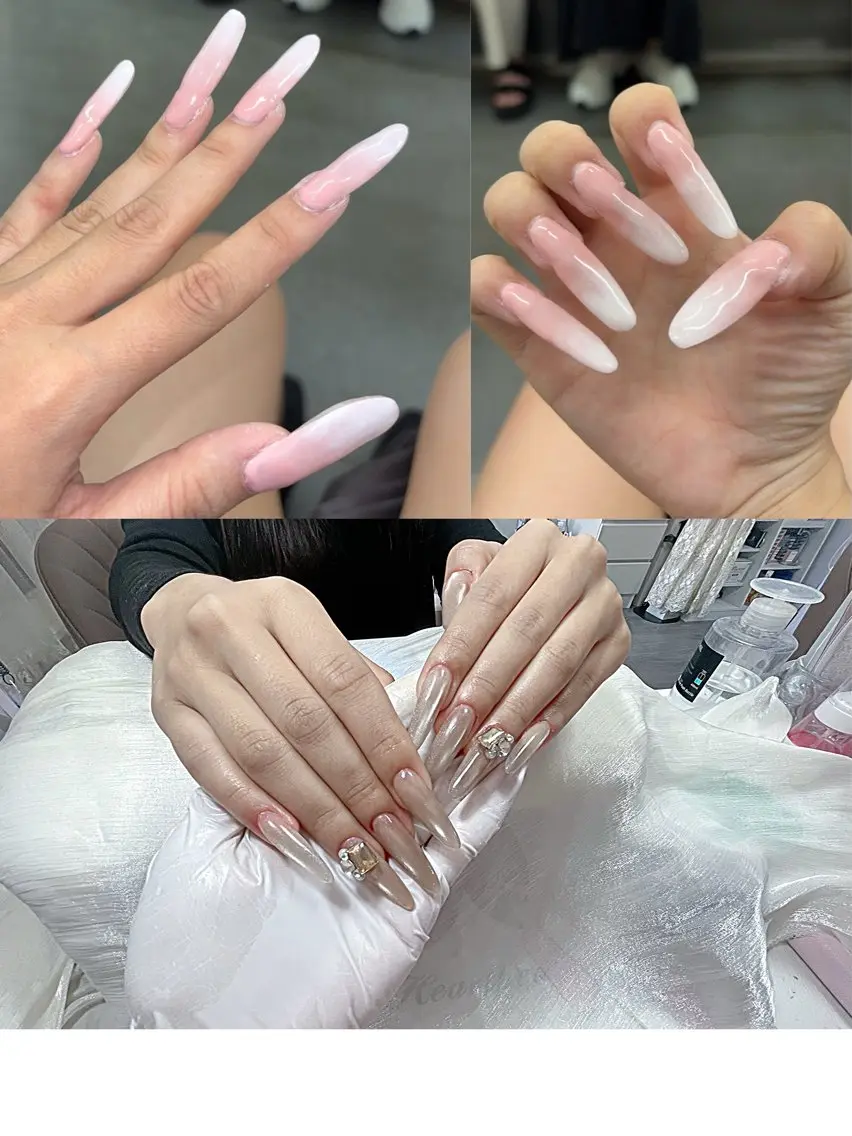 ネイル アートネイル オーロラネイル ガーリー キラキラネイル 韓国ネイル Ayumi NailSalonUのネイルデザイン