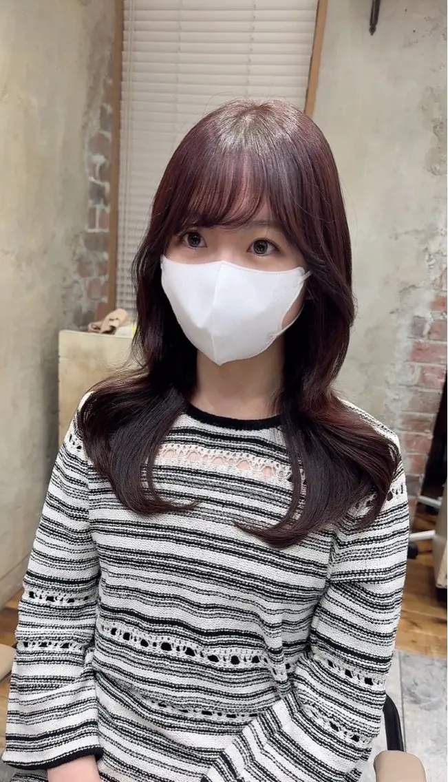 ロング くびれヘア レイヤーカット カット ヘアカラー トリートメント 銀座/レイヤー 顔周りカット溝手優太のヘアスタイル