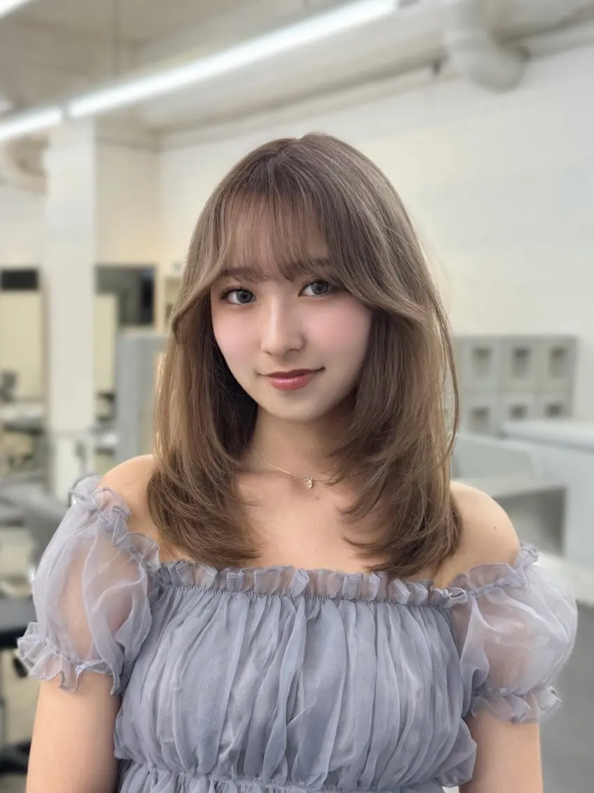 ミディアム カラー カット ヘアカラー 🦋韓国系指名No1 店長/圓山 祐也🦋のヘアスタイル