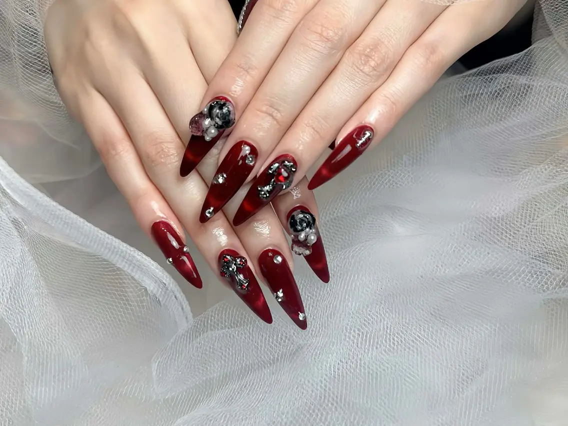 ネイル フラワーネイル 韓国ネイル 持ち込み 春ネイル ワンホンネイル Huyn Nail Shinjyukuのネイルデザイン
