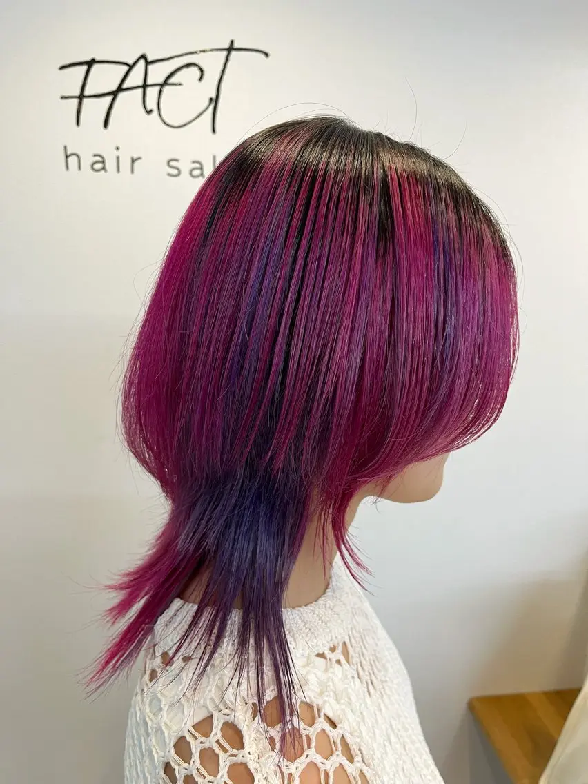 ミディアム ヘアカラー パーマ、髪質改善 川崎祐介のヘアスタイル