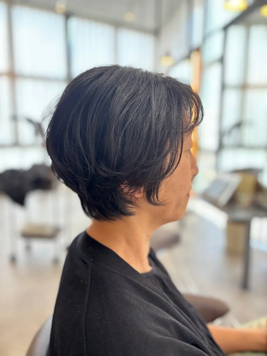 ショート カット トリートメント ヘッドスパ 酸性ストレート/ブリ ーチなしWカラー河本のヘアスタイル
